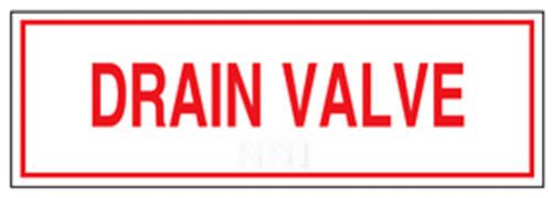 Drain valve, 6” x 2” aluminum sprinkler identification sign for sale