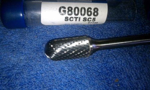Garryson g80068 carbide ball nosed burrcylinder 1/2&#034; x 1&#034; double cut x 1/4&#034; sc5 for sale