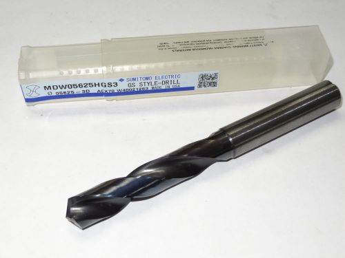 Sumitomo 9/16&#034; 0.5625&#034; 3xd solid carbide oil coolant-thru stub length gs-drill for sale