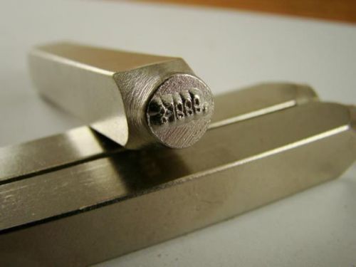 &#034;.999fs&#034; 3/32&#034; - 2mm-large stamp-metal-hardened steel-fine silver bars for sale
