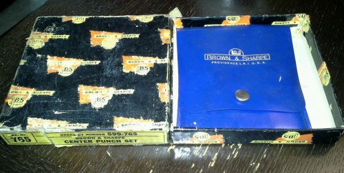 Vintage brown &amp; sharpe center punch set original box &amp; case no. 599-765 for sale