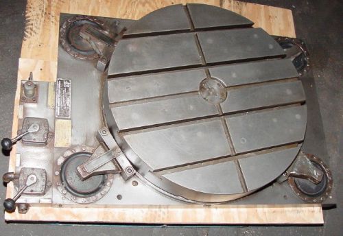 30&#034; W Giddings &amp; Lewis Air Lift ROTARY Tbl, Air-Lift, Graduated Scale, T-Slotted