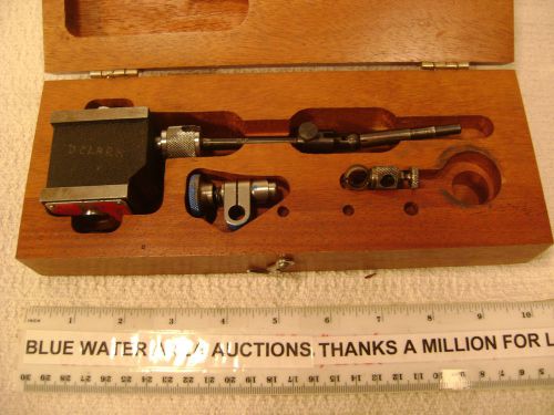 STARRETT # 657 Magnetic Base with OEM Wooden Box and Some Accessories, LN