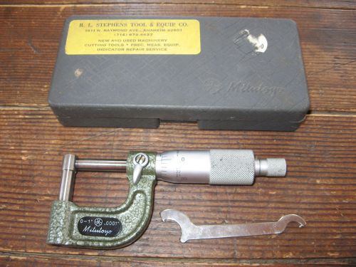 Mitutoyo tube tubing  pipe  micrometer, 0&#034; to 1&#034; inches, 115-314, with box, nice for sale
