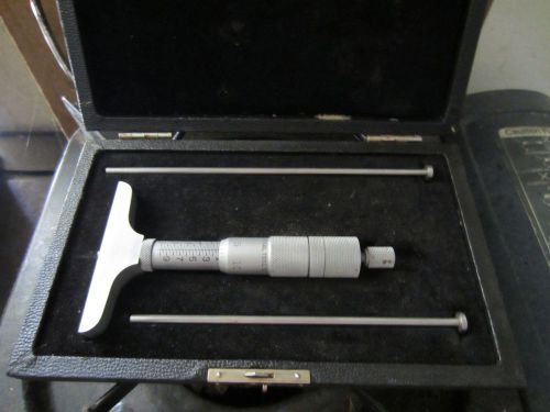 DEPTH MICROMETER, CENTRAL TOOL CRANSTON BRAND, MADE IN USA.