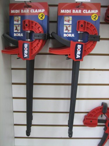 Bora 12&#034; Pistol Grip Midi Bar Clamp, 2 Brand New 2-Packs (4 clamps), AF540612