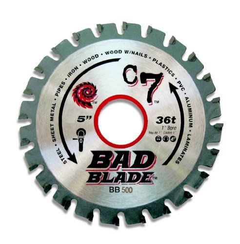 New kwiktool usa bb500 c7 bad blade 5-inch 36 tooth with 1-inch to 20 mm arbor for sale