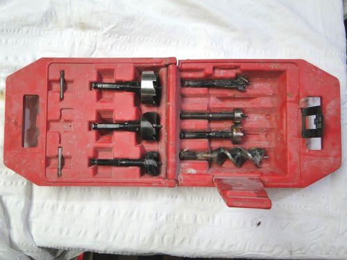 Milwaukee plumbers wood bit kit 49-22-0065 forstner drill miss match set in case for sale