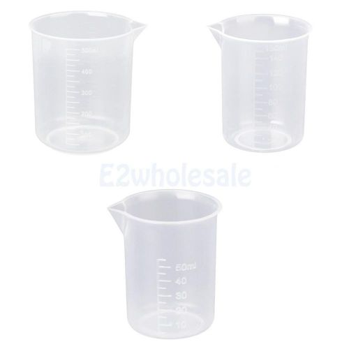 500ml/ 150ml/50ml kitchen lab graduated beaker measure cup measurement container for sale