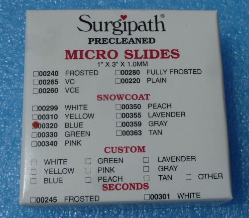 Leica  Surgipath Snowcoat Micro Slides 3800320 Blue  9 Gross
