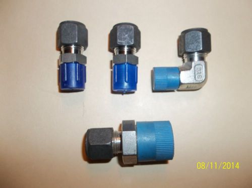 Parker - cpi -(s) - 3/8 od-316-ss tubing adaptors-4 pcs- for sale