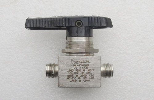 Swagelok 3/8&#034;  Stainless Steel Valve SS-44S6 No Ferrules or Nuts