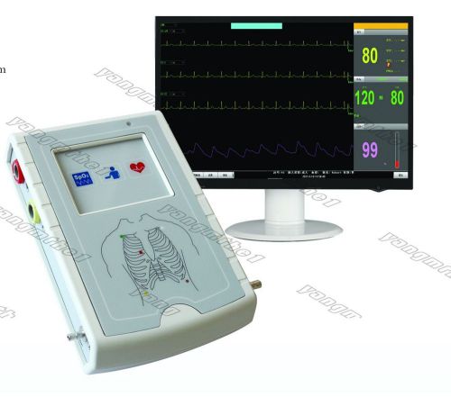 Computer based patient monitoring system, ecg, nibp, spo2, pulse rate with usb for sale