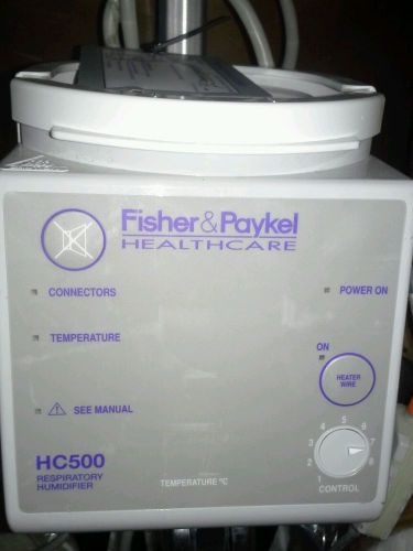 FISHER &amp; PAYKEL HC 500 (HC500) RESPIRATORY HUMIDIFIER  with clamp and pole