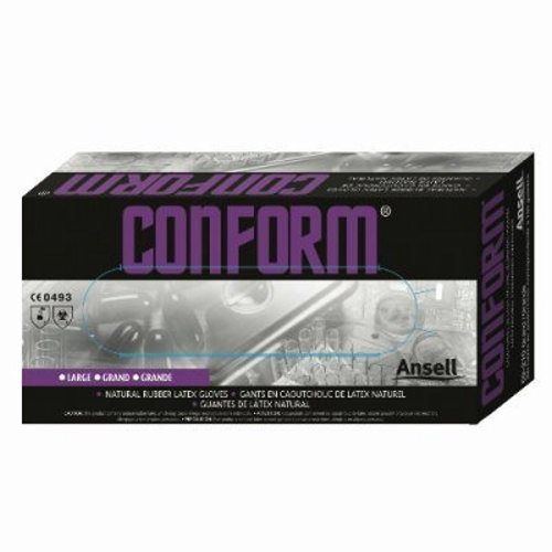 Ansell Conform Premium Latex Gloves, Large Size, 100 Gloves (ANS 69210L)