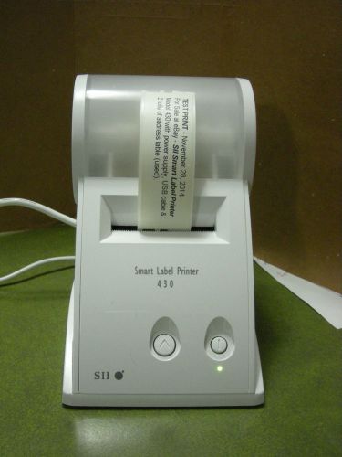 Sii smart label printer 430 with power supply, usb cables and labels for sale