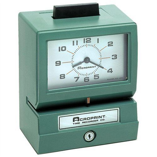 Acroprint model 125 time clock - card punch/stamp - 100 employee (01107040a) for sale