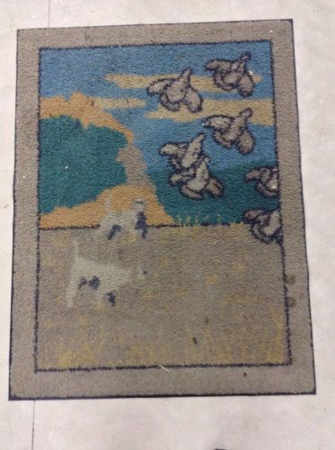 Vintage Hunting Dog-Geese-Ducks Office Store Entrance Rug 44x34 Rubber Back Mat
