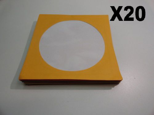 20 PACK CD DVD VIDEO GAME MULTI COLOR PAPER SLEEVES WITH CLEAR WINDOW FLAP