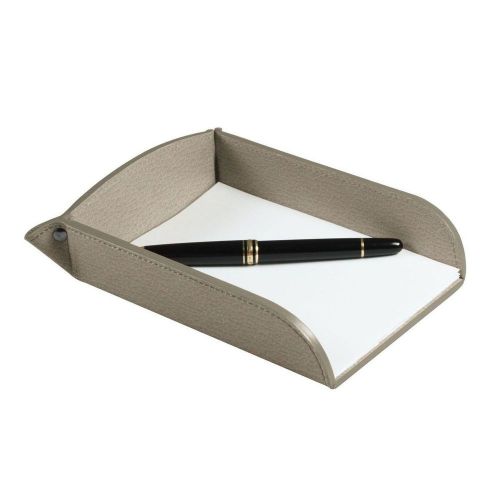 LUCRIN - Small A6 Paper holder - Granulated Cow Leather - Light taupe