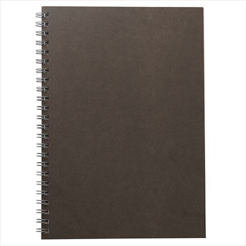 MUJI Afforestation paper double ring notebook 7mm ruled A5 48 sheets dark gray