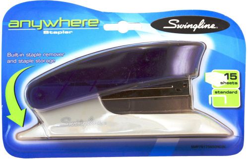 Blue Swingline Anywhere Standard Stapler 15 Sheet NEW, Built-in Staple Remover