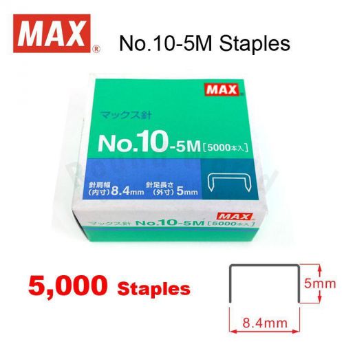 MAX No.10-5M Staples(5000&#039;s) for Stapler, MADE IN JAPAN