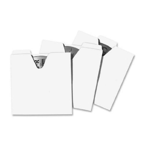 Vaultz CD Storage File Folders, Box of 100 folders 5&#034; x 5&#034; White(VZ01096 New (X7