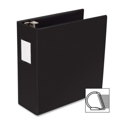 Business source slanted d-ring binder - 4&#034; -2 pockets -black - 1 ea - bsn33117 for sale