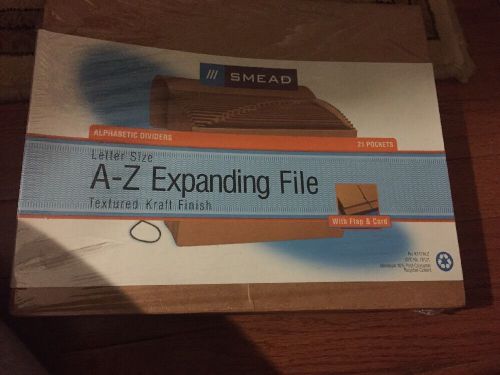 New Smead Heavy-Duty A-Z Expanding File with 21 Pockets, Letter (Redrope)