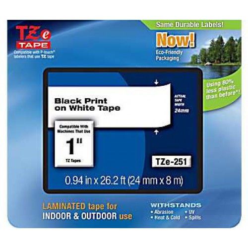NEW BROTHER TZE-251 Brother TZ Label Tape Cartridge TZE251