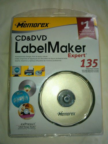 Memorex CD &amp; DVD Label Maker Expert 135 Labels 2008 MPN 32023947 Free Shipping