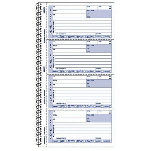 Rediform Telephone Message Book, 4 Per Page, 2 Part, 400 Messages (50076)