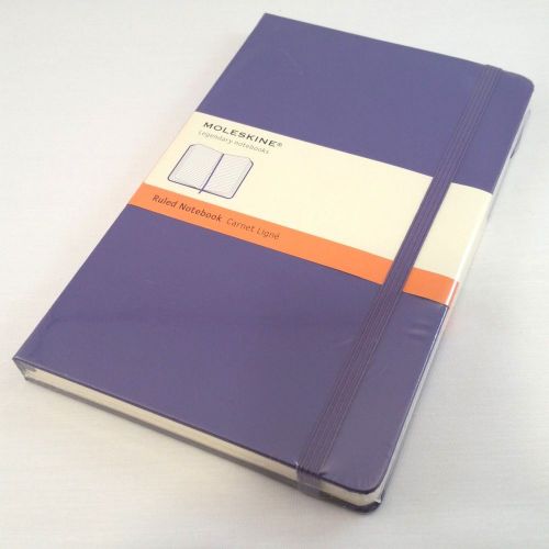 Moleskine classic notebook, large, ruled, brilliant violet, hard cover (5 x 8.25 for sale