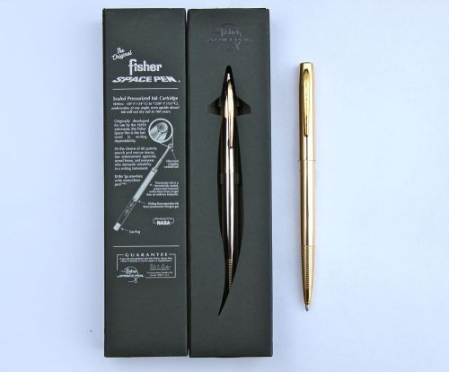 Fisher Space Pen #M4G Gold Cap-o-matic zero gravity pen / GIFT BOXED / FAST SHIP