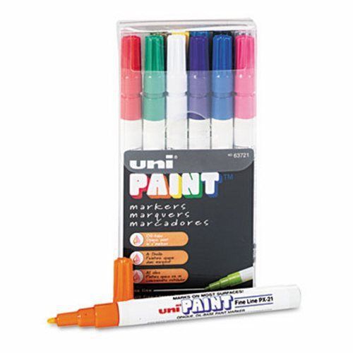Sanford uni-Paint Markers, Fine Point, Assorted, 12/Set (SAN63721)