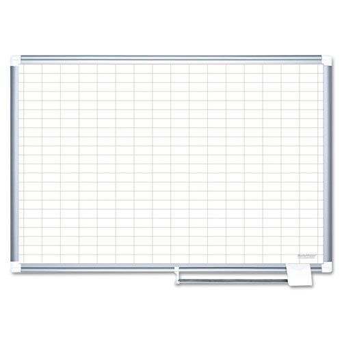 MasterVision Grid Platinum Plus Dry Erase Board, 1x2&#034; Grid, 48&#034; - BVCCR1230830
