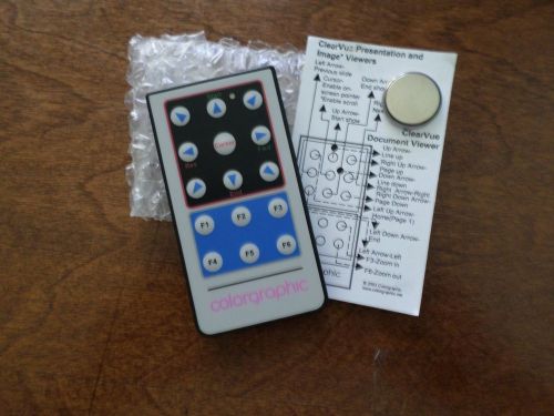 CLEARVUE PRESENTATION &amp; IMAGE VIEWER COLORGRAPHIC REMOTE CONTROL ~FREE SHIPPING~