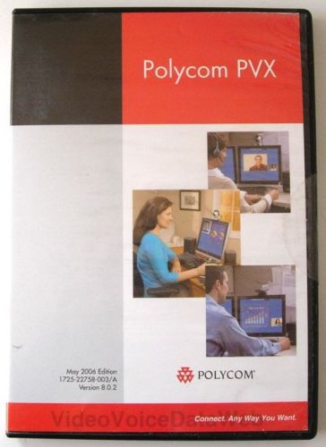 Polycom PVX 8.0.2 A/V software for single user  Part Number 5151-22710-001 - NEW