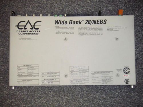 CAC Carrier Access Widebank MUX, tested, redundant.
