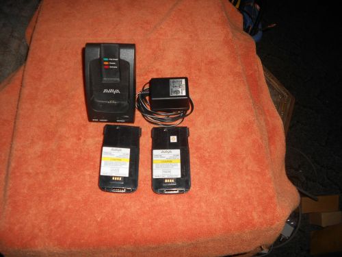 AVAYA  40B BATTERY CHARGER WITH AC ADAPTER AND 2 USED BATTERYS