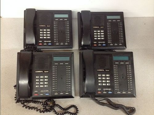 QTY4 Lot of Comdial Impact Black 8024S-GT LCD Display Office Phone w/ Handset
