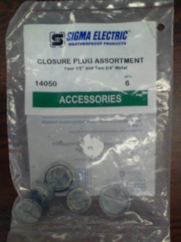 Sigma electric clousure plug assortment 1/4&#034; &amp; 3/4&#034; 14050