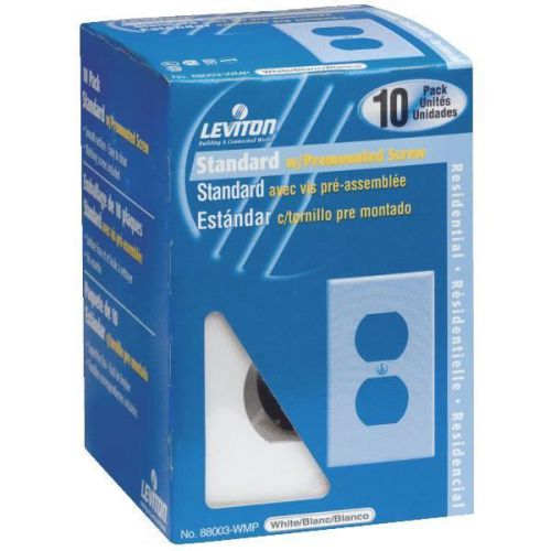 Leviton M24-88003-WMP 10-Pack Outlet Wall Plate-10PK WH DUP PLATE