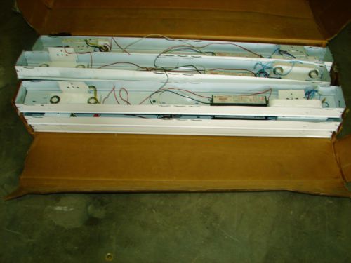 GE GENERAL ELECTRIC GE-232-277-N BALLAST W/FLUORESCENT FIXTURE (LOT OF 9) *NNB*