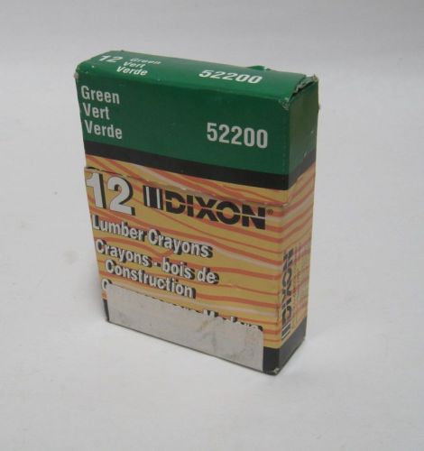 Dixon Industrial Lumber Crayon Green 12-Pack 52200 NIB