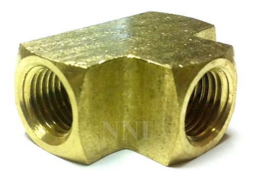 Brass 1/4&#034; female npt straight  pipe tee fitting for sale