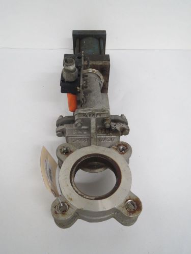 FNW PARKER 65A 3 IN 150 STAINLESS PNEUMATIC FLANGED KNIFE GATE VALVE B438138