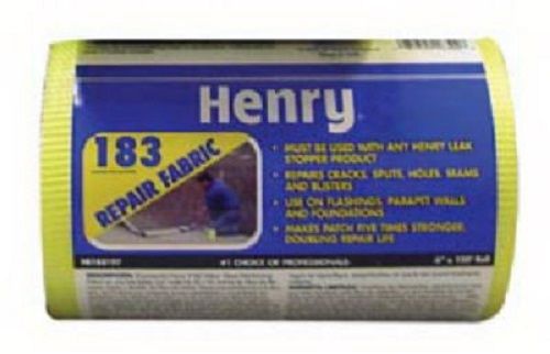 Henry 6&#034; x 25&#039;, Yellow, Glass Fabric, Woven, Open Mesh Fiberglass Roof Seal Tape