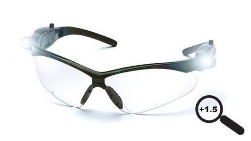 Pyramex pmxtreme prescription reader glasses +1.5 lens led temple work w/lanyard for sale